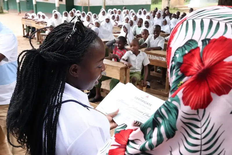 Grow A Classroom mentorship at Mabokoni Primary School, Kwale County