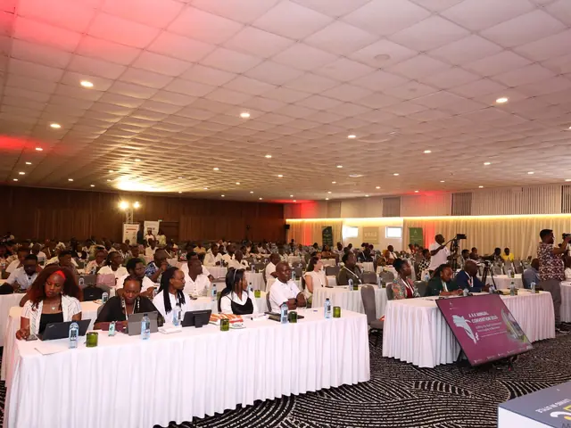 Delegates in the main hall