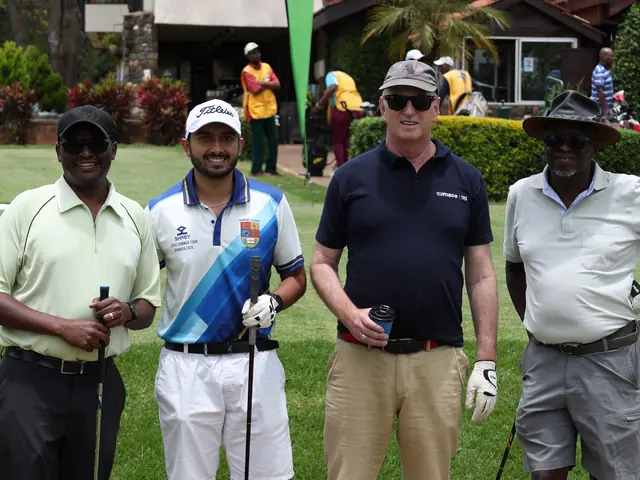 A four-ball pauses for a photo