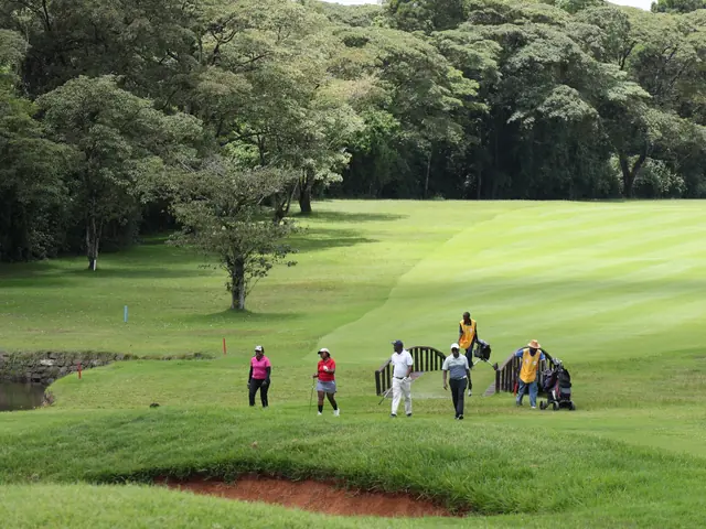 Flights making their way down a fairway