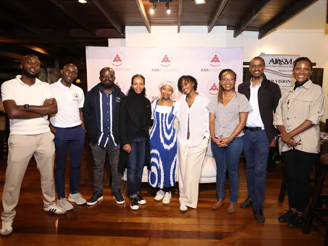 Players and organisers in a group photo