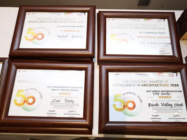 Framed Awards of Excellence certificates