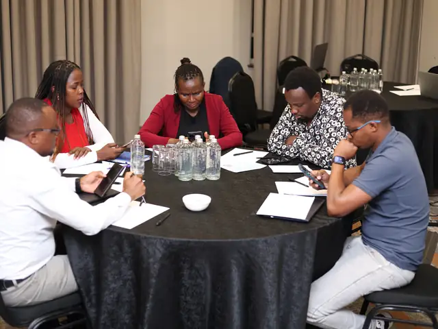 Group discussion at a round table