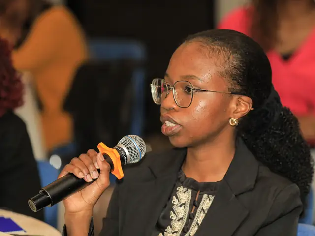 A participant speaks during the discussion